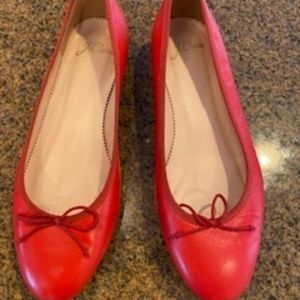 Worn Once J Crew Ballet Flats- Red for holidays 2022!